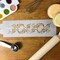 Feathered Scroll Cake Stencil Side | C160T by Designer Stencils | Cake Decorating Tools | Baking Stencils for Royal Icing, Airbrush, Dusting Powder | Reusable Plastic Food Grade Stencil for Cakes | Easy to Use & Clean Cake Stencil